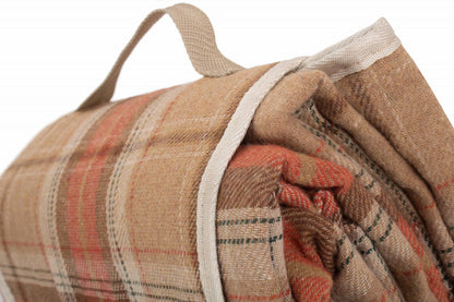 Autumn Red Tartan Picnic Rug