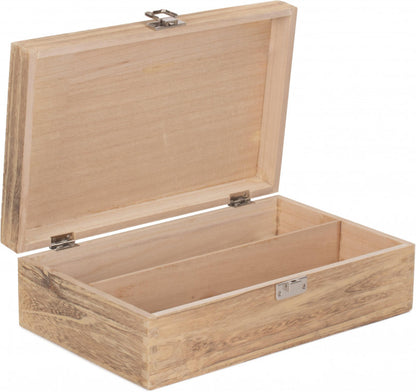 Two Bottle Oak Effect Wooden Box