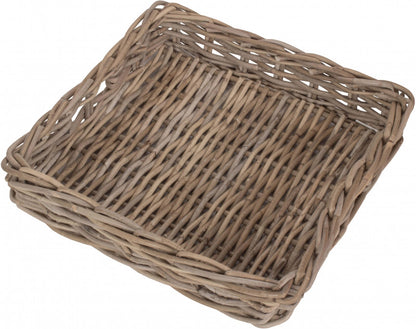 SQUARE RATTAN SERVING BASKET