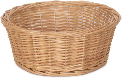 24cm ROUND BUFF WILLOW TAPERED TRAY