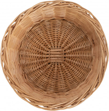 24cm ROUND BUFF WILLOW TAPERED TRAY