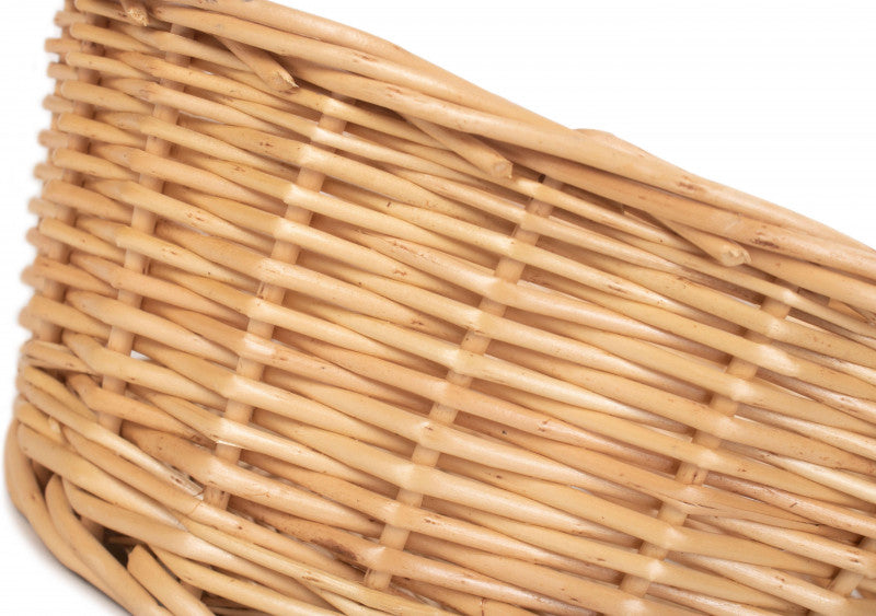 24cm ROUND BUFF WILLOW TAPERED TRAY