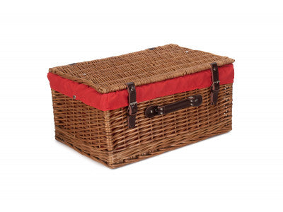 20" DOUBLE STEAMED HAMPER with RED LINING