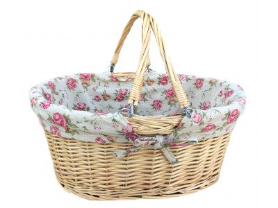 LARGE SWING HANDLE SHOPPER with GARDEN ROSE LINING