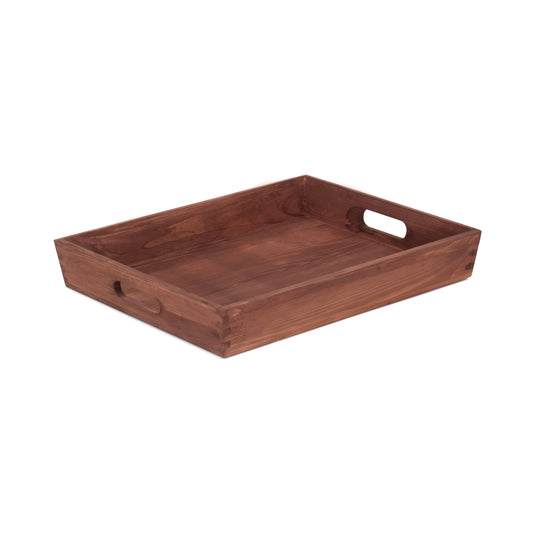 Stained Pine Wood Serving Tray