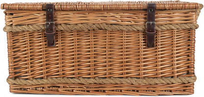 Rope Handled Green Tweed 6 Person Hamper