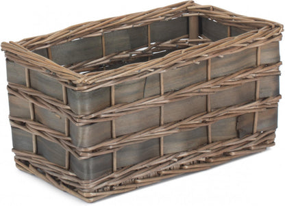 SMALL GREY SCANDI STORAGE BASKET - UNLINED