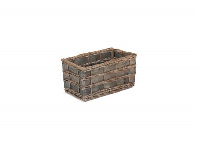 SMALL GREY SCANDI STORAGE BASKET - UNLINED