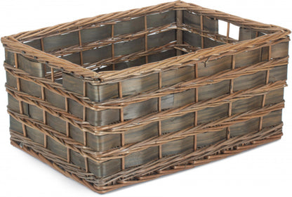 EXTRA LARGE GREY SCANDI STORAGE BASKET - UNLINED