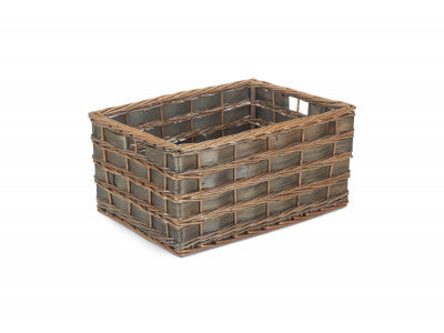 EXTRA LARGE GREY SCANDI STORAGE BASKET - UNLINED