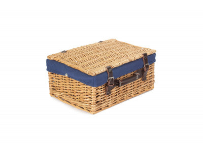 16" BUFF HAMPER with NAVY BLUE LINING