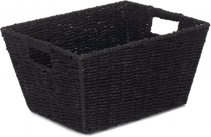 DEEP BLACK PAPER ROPE TRAY - SMALL