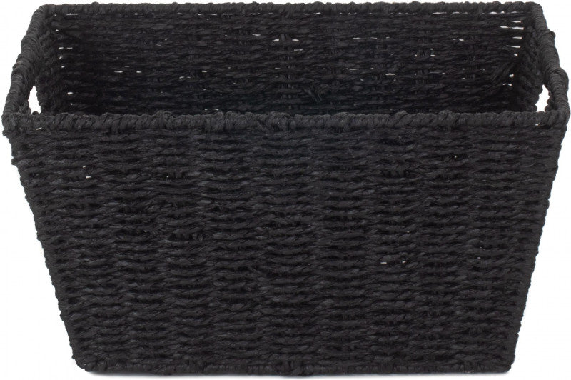 DEEP BLACK PAPER ROPE TRAY - SMALL