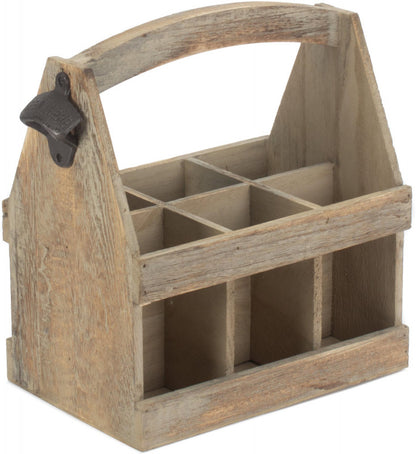 OAK EFFECT 6 BEER BOTTLE CARRIER