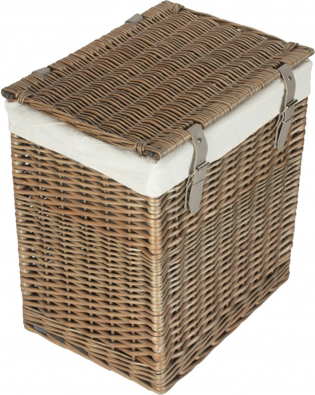 SIZE 1 - BOUTIQUE ANTIQUE WASH STORAGE LAUNDRY HAMPER with LINING