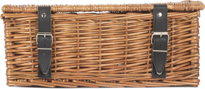 14 inch EMPTY WICKER HAMPER BASKET - DOUBLE STEAMED - UNLINED