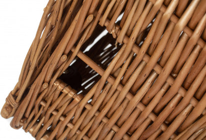 14 inch EMPTY WICKER HAMPER BASKET - DOUBLE STEAMED - UNLINED