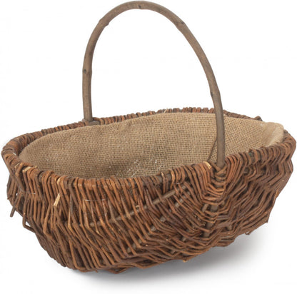 MEDIUM OVAL UNPEELED WILLOW GARDEN TRUG