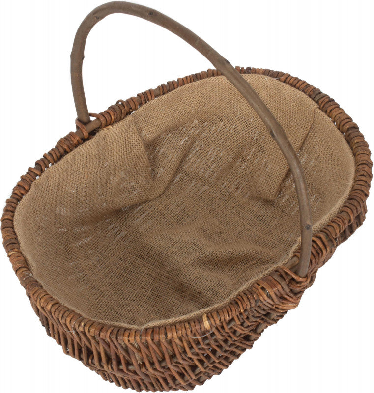 LARGE OVAL UNPEELED WILLOW GARDEN TRUG