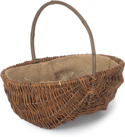 LARGE OVAL UNPEELED WILLOW GARDEN TRUG