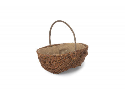 LARGE OVAL UNPEELED WILLOW GARDEN TRUG