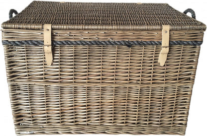 29" ANTIQUE WASH STORAGE HAMPER