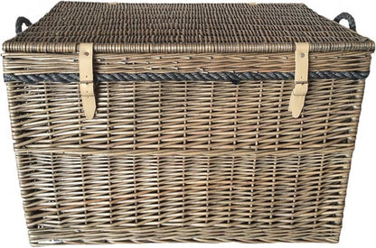 29" ANTIQUE WASH STORAGE HAMPER