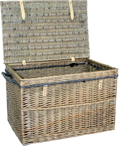 29" ANTIQUE WASH STORAGE HAMPER