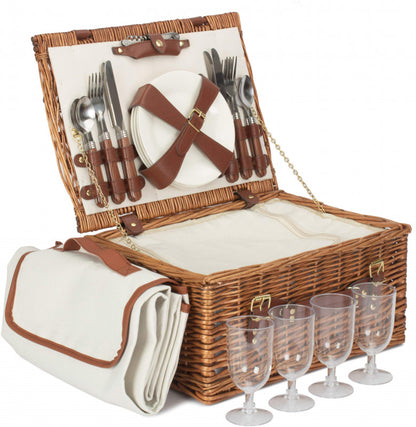 4 PERSON CLASSIC PICNIC HAMPER