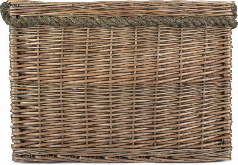 Medium Rectangular Rope Handled Log Basket