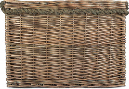 Medium Rectangular Rope Handled Log Basket