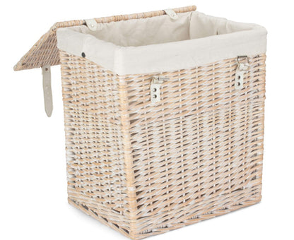 Size 2 - Boutique Whitewash Storage Laundry Hamper with Lining
