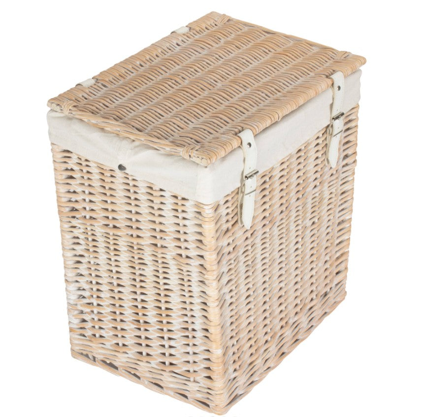 Size 2 - Boutique Whitewash Storage Laundry Hamper with Lining