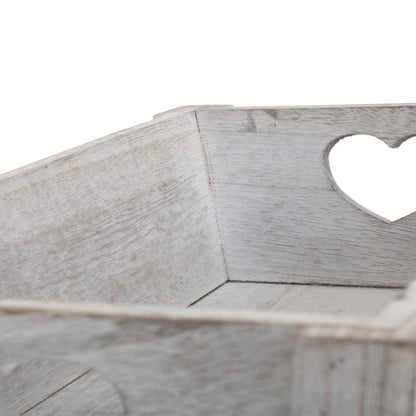 Small Vintage Heart Cut-Out Wooden Tray