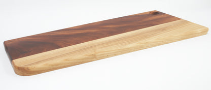 Large Hand Made Solid Wood Brazilian Meranti and Ash Baguette Board