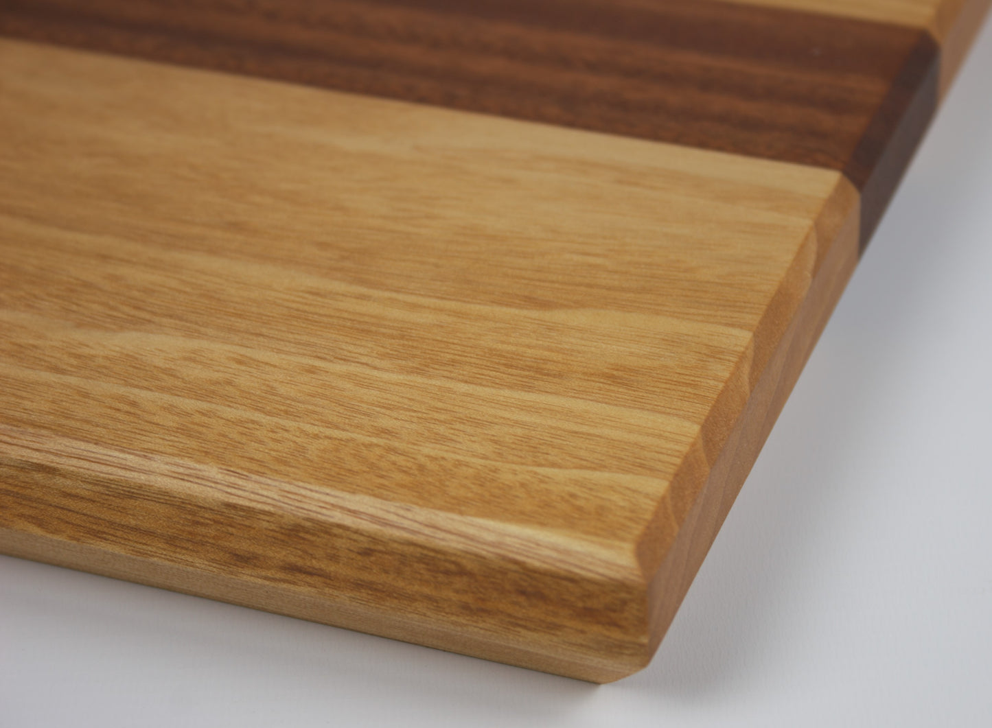 Large Solid Wood with Inlay Stripe Two Tone Chopping Board