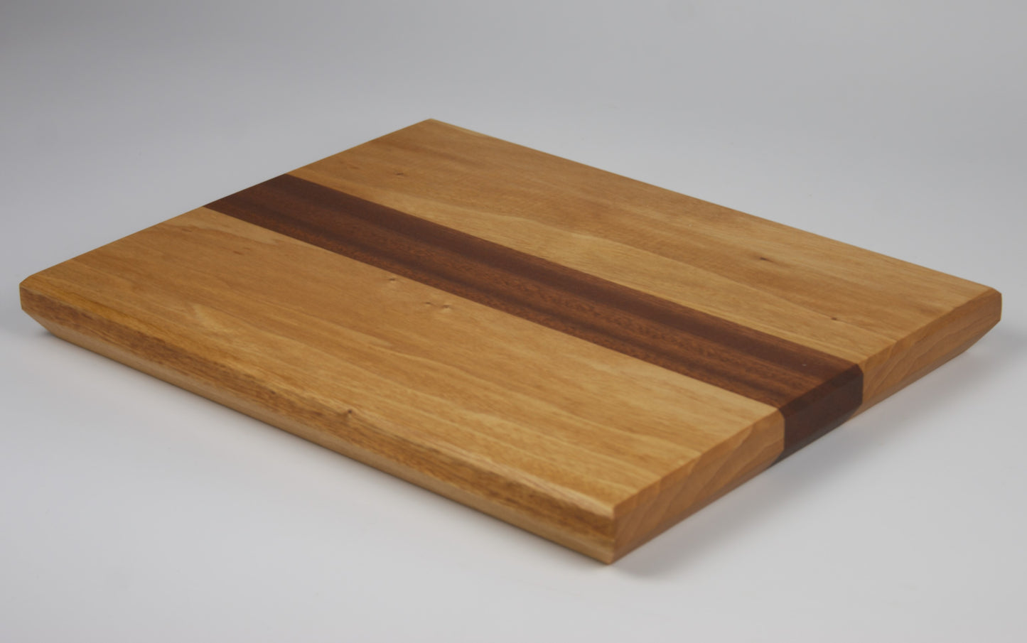 Large Solid Wood with Inlay Stripe Two Tone Chopping Board