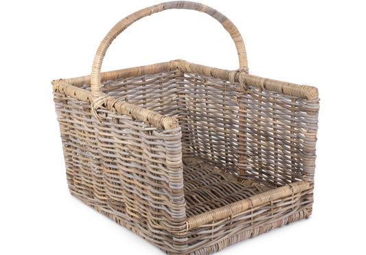 Large Rattan Open Ended Log Basket