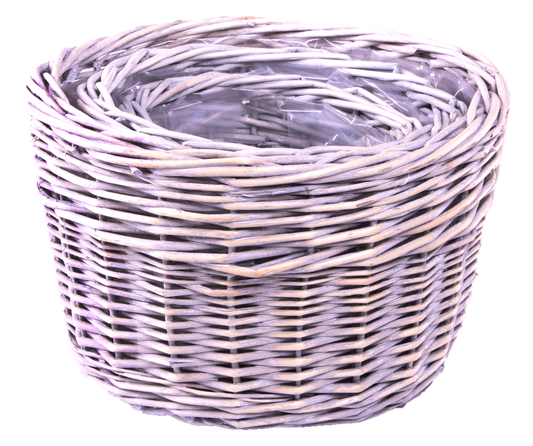 Provence Round Planter Baskets - Lined - Set of 3 (PR009)