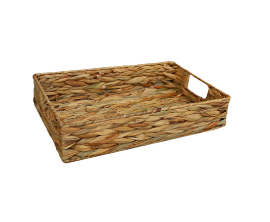 Small Shallow Rectangular Water Hyacinth Storage Basket WH007/1