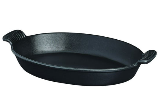 Chasseur Cast Iron Oval Dish Black 28 cm