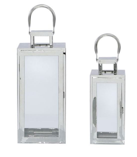 CIMC HOME - Stainless Steel Lanterns - Set of 2