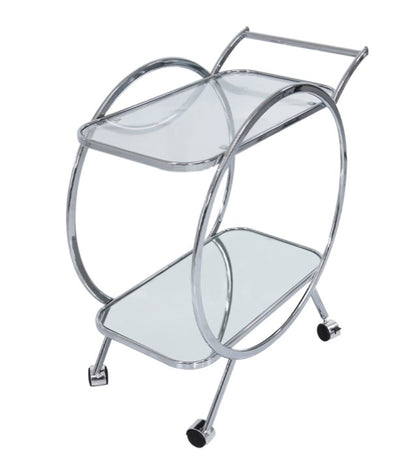 Harry Mirror Drinks Trolley - Silver