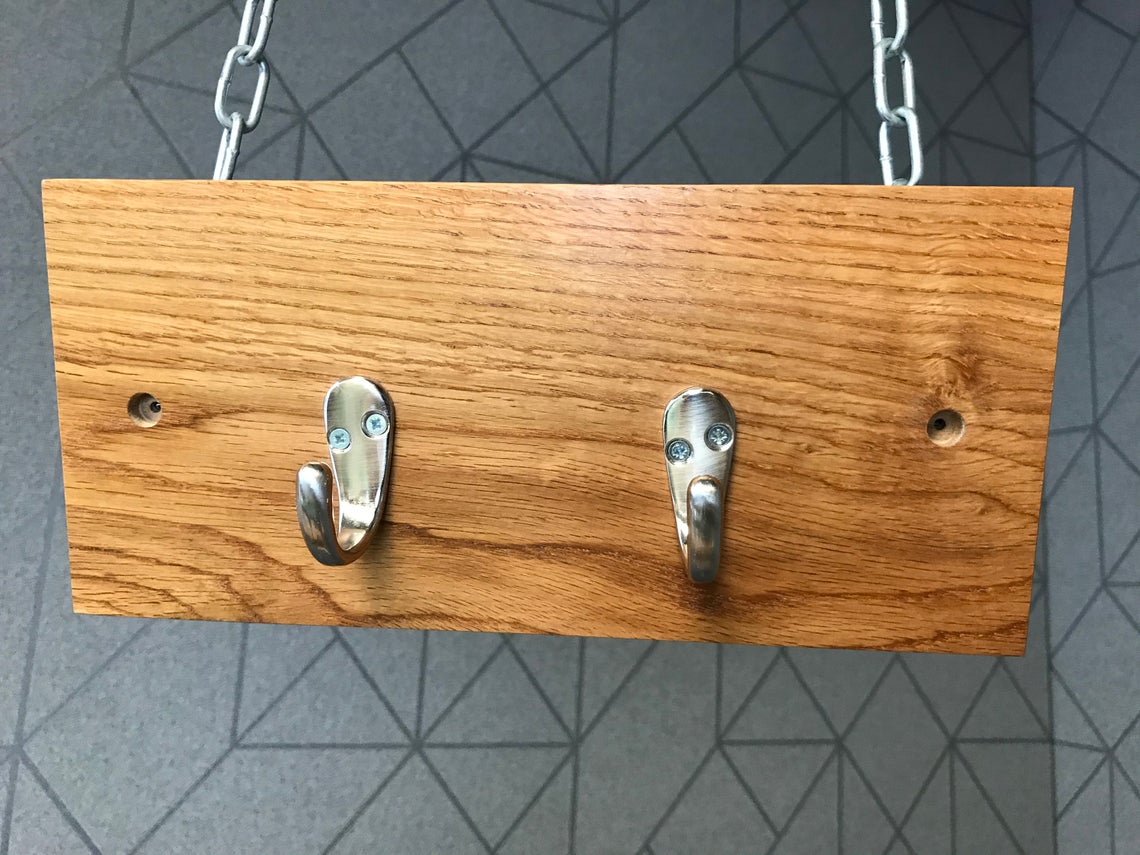 Solid oak Coat or key hook