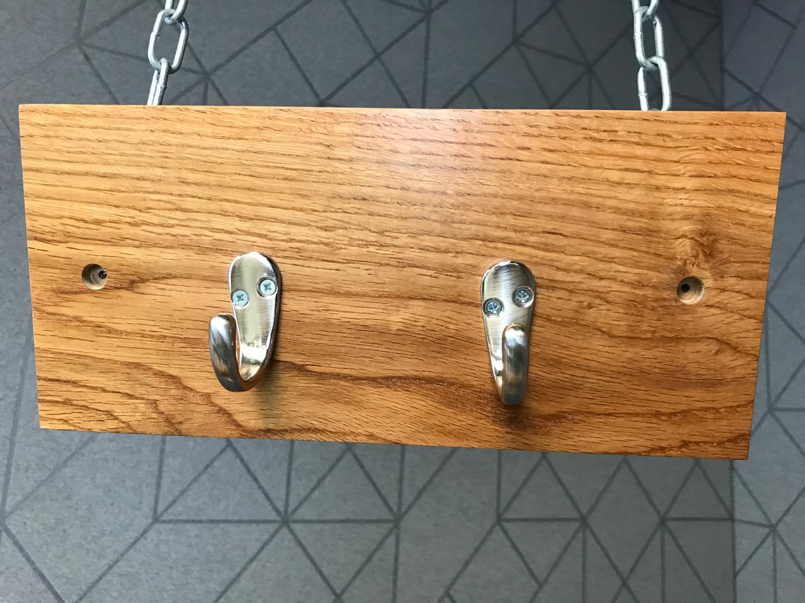 Solid oak Coat or key hook