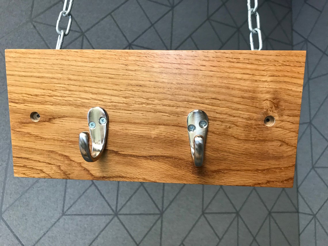 Solid oak Coat or key hook