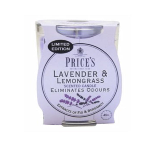 Prices Fresh Air Jar Candle - Lavender and Lemongrass