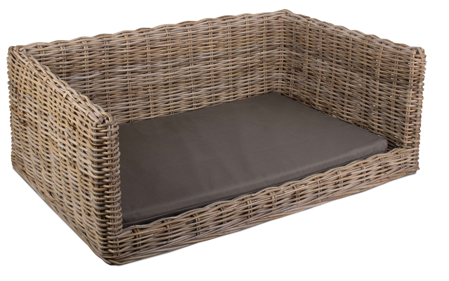 Luxury Rattan Dog Sofa Bed - Large