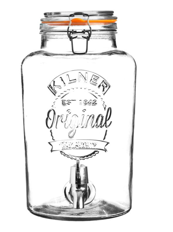 Kilner Clip Top Round Drinks Dispenser - 5 Litre