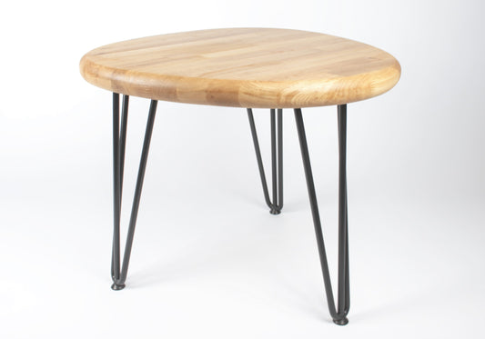 The Pebble Solid Oak Coffee/Sofa Table with Hairpin Legs
